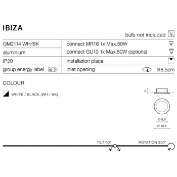 Ibiza biała GM2114 WH/BK