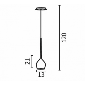 Izza 1 wisząca amber MD 1288A-1SO + LED GRATIS