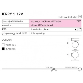 Jerry 1 biały GM4113 WH G53 + LED GRATIS