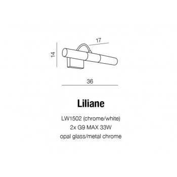 Liliane kinkiet IP44 2xG9 33W LW1502 + LED GRATIS