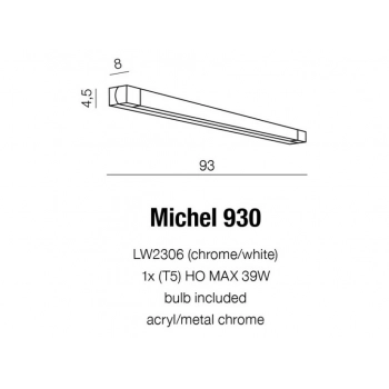 Michel 930 kinkiet IP44 1xT5 39W LW2306