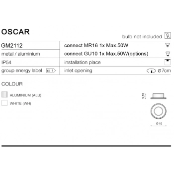 OSCAR wpust IP44 GM2117 CH chrom