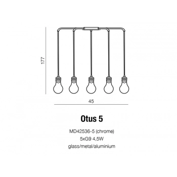 Otus 5 lampa wisząca LED G9 MD42536-5 + LED GRATIS