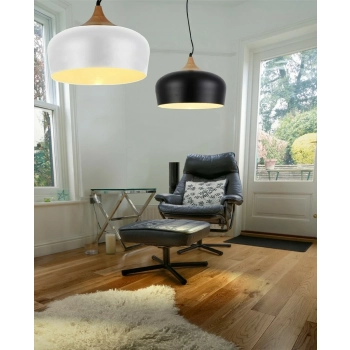 Parma lampa wisząca 1xE27 60W FLPA35BK + LED GRATIS