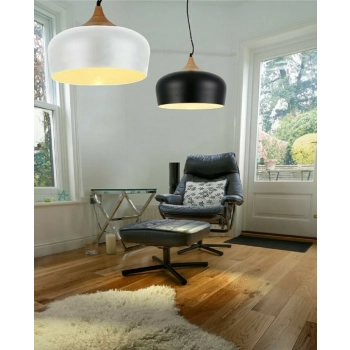 Parma lampa wisząca 1xE27 60W FLPA35WH + LED GRATIS