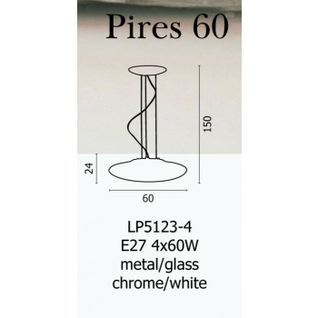 Pires 60 wisząca 4xE27 60W LP5123-4