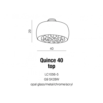 Plafon Quince TOP 40 LC1056-5 + LED GRATIS