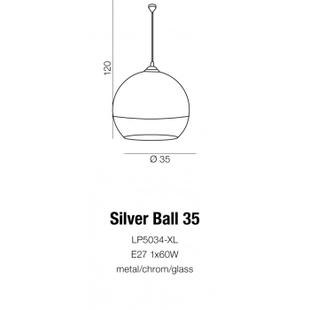 Silver Ball 35 wisząca AZ0732 + LED GRATIS