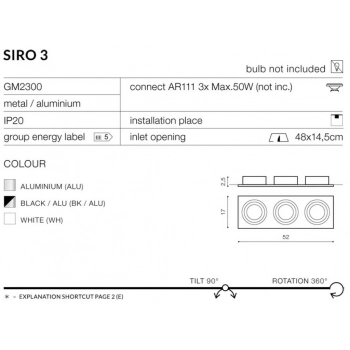 SIRO 3 Aluminium GM2300 ALU + LED GRATIS