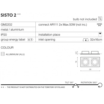 SISTO 2 ALU GM2202 ALU + LED GRATIS