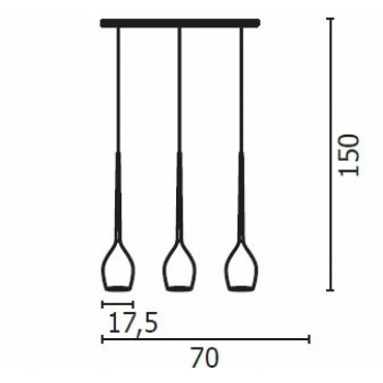 Soul 3 wisząca chrome + LED GRATIS