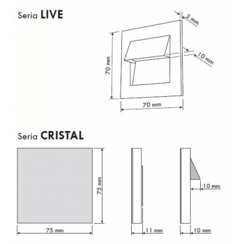 LED Live aluminium światło białe zimne