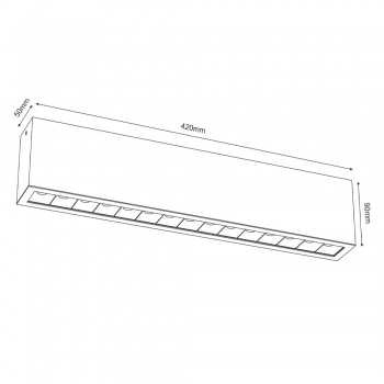 A-glare 15 lampa sufitowa LED 30W 413lm 4000K biała