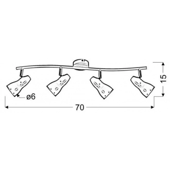 Fiord lampa sufitowa 4xE14 biała 94-54548