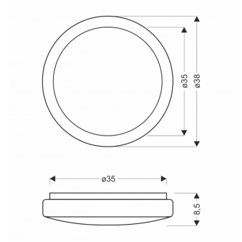 Jasper lampa sufitowa 1xLED 24W 1750lm 4000K biała ip44 13-75123