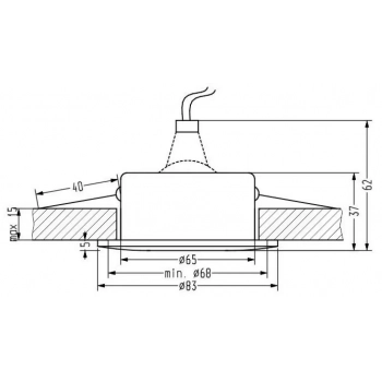 SH-12 CH lampa sufitowa 1xMR16 IP65 chrom 2258911