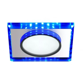 SSP-22 CH/TR+BL lampa sufitowa 1xLED 8W 500lm 6500K niebieska  szkło transparentne 2263892 Candellux