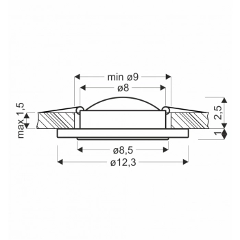 SSP-27 AL/FR lampa sufitowa 2xLED 2x5W 580lm 4000K srebrny klosz mrożony 2203140