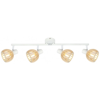 Atarri lampa sufitowa listwa E14 biały, drewno 94-68101 Candellux