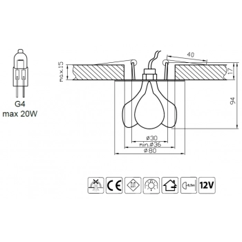 Oprawa SK-54 CH/WH G4