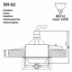 SH-02 CH MR16 oprawa stropowa IP65