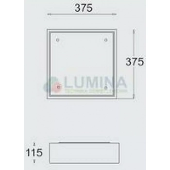 Calypso średnie plafon 3x23W E27 zebrano