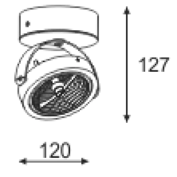 DEDRA C1Sh QR111 reflektor stropowy