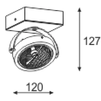 DEDRA D1Sd LED111 reflektor stropowy