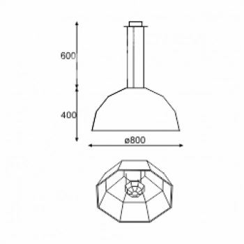 Elan C8 lampa wisząca 2xE27 1235C8P