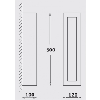 Korytko pionowe kinkiet 2xE27 LW 802g 7642