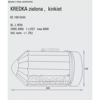 Kredka Zielona 1x60W E27 GK600c 5344