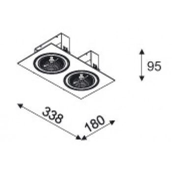 Mara T018E2B QR111 wpust stropowy