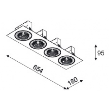 Mara T018E5E QR111 wpust stropowy