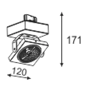 ZETA B3Td reflektor track G53 LED111 biały, czarny lub srebrny