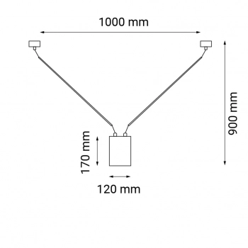 Viwin 1 lampa wisząca 100cm GU10 ES111 czarna