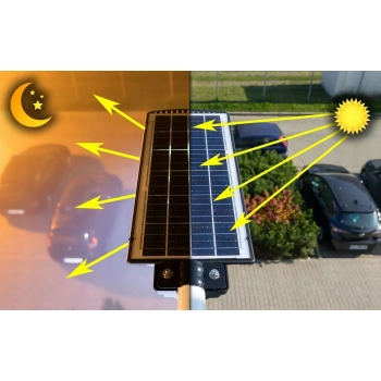 Lampa Solarna Uliczna LED;320W 6000K z czujnikiem ruchu pilot