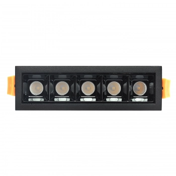 Lampa sufitowa podtynkowa LED 10W 800lm 3000K czarna JDL-5T