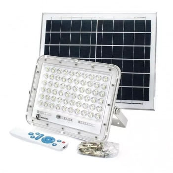 Naświetlacz LED solarny 100W 1000lm 6000K z pilotem HA-100W 988-uniw DomenoLED