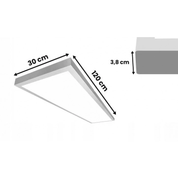 Panel LED 120x30cm natynkowy 40W 5200lm 4000K PL-E03 biały