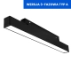 Lampa LED do szyn magnetycznych 48V 12W 960lm 4000K DDCX-FG300 - TYP A 920-uniw DomenoLED