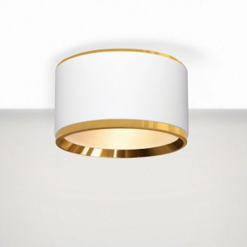 Reti/N 104 XL lampa sufitowa LED 20W biała złoty ring Elkim Lighting
