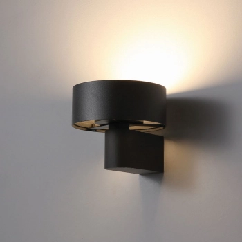 Braket/K 229 lampa ścienna, kinkiet LED 6W czarna Elkim Lighting
