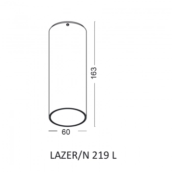 Lazer/N 219 L lampa sufitowa LED 5W czarna