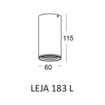 Leja 183 L IP65 lampa sufitowa  LED 5W czarna