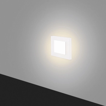 Lesel 008B lampa ścienna  schodowa wbudowywana LED 1W biała Elkim Lighting