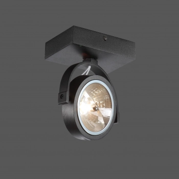 Lirio 128/1 lampa sufitowa, reflektorek GU10 ES111 czarny Elkim Lighting