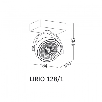 Lirio 128/1 lampa sufitowa ES111 GU10 czarna