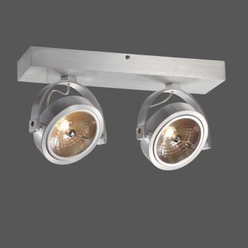 Lirio 128/2 lampa sufitowa, reflektorek GU10 ES111 aluminium szczotkowane Elkim Lighting