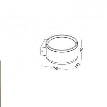 Reti/K 104 kinkiet LED 2x4,5W biały złoty ring