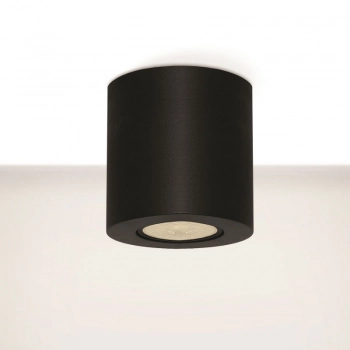 Round 007 lampa sufitowa GU10 PAR16 czarna Elkim Lighting